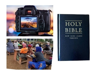 Camera and bibles